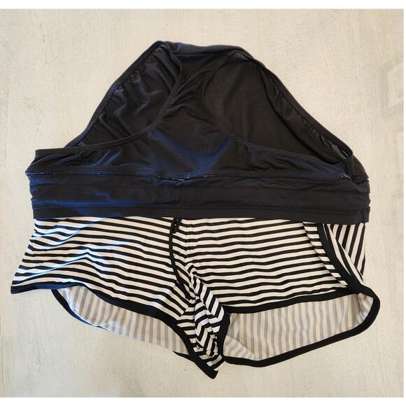 Athleta  Women's Swimsuit Bottoms SZ Large Black White Stripes - Picture 4 of 9